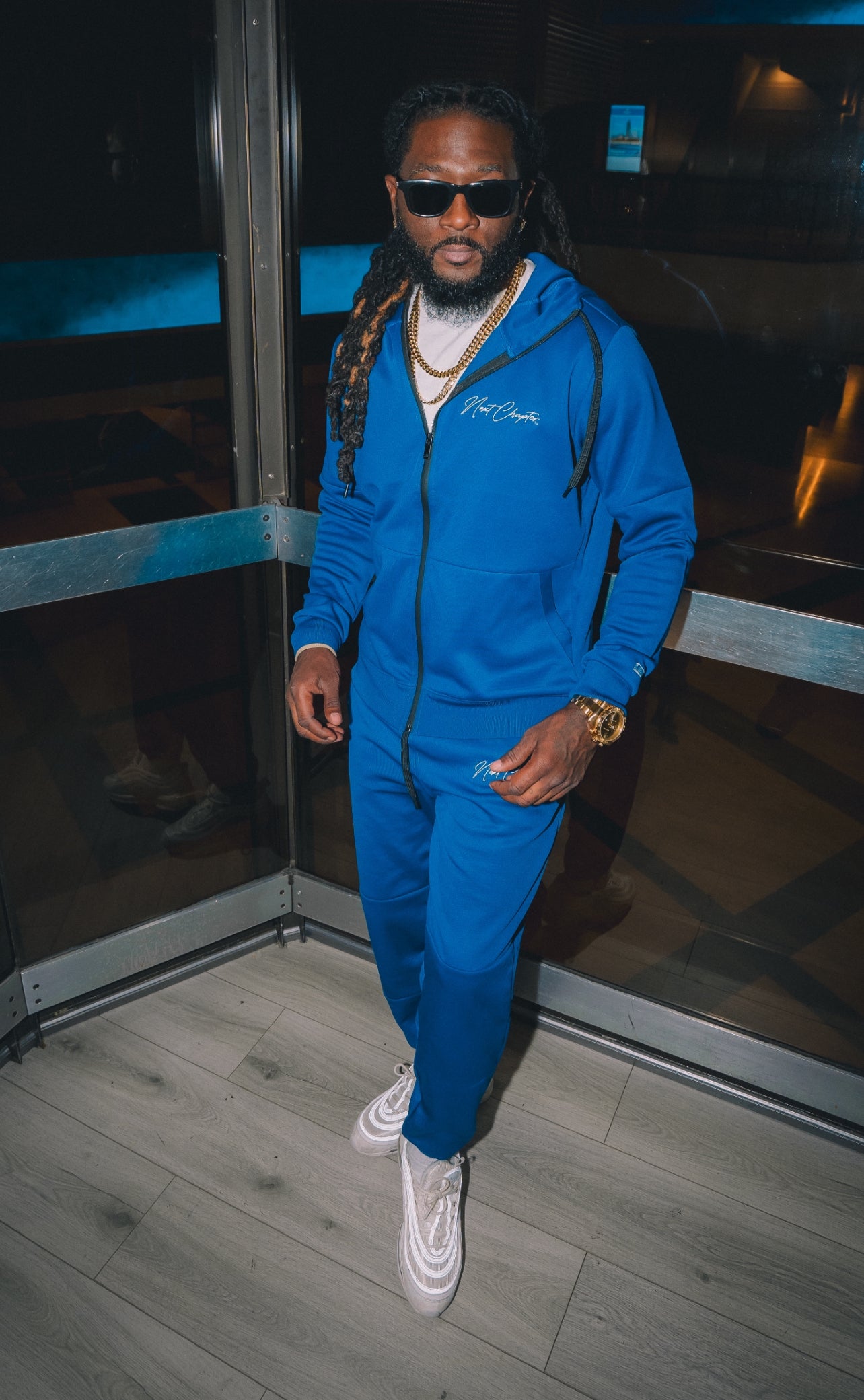 Track Tech Zip Up Set. Nipsey Blue.