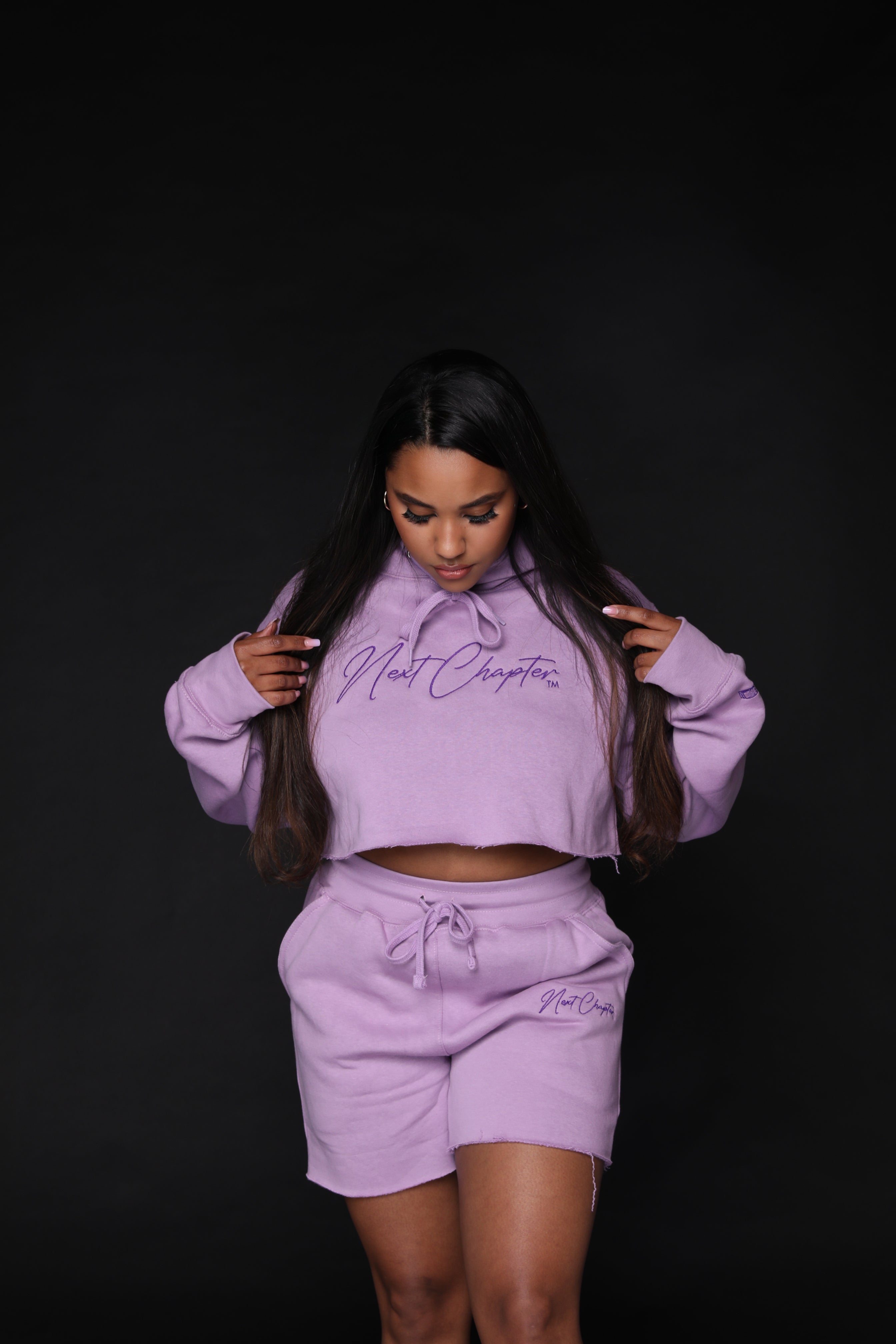Crop Top Fleece Short set 