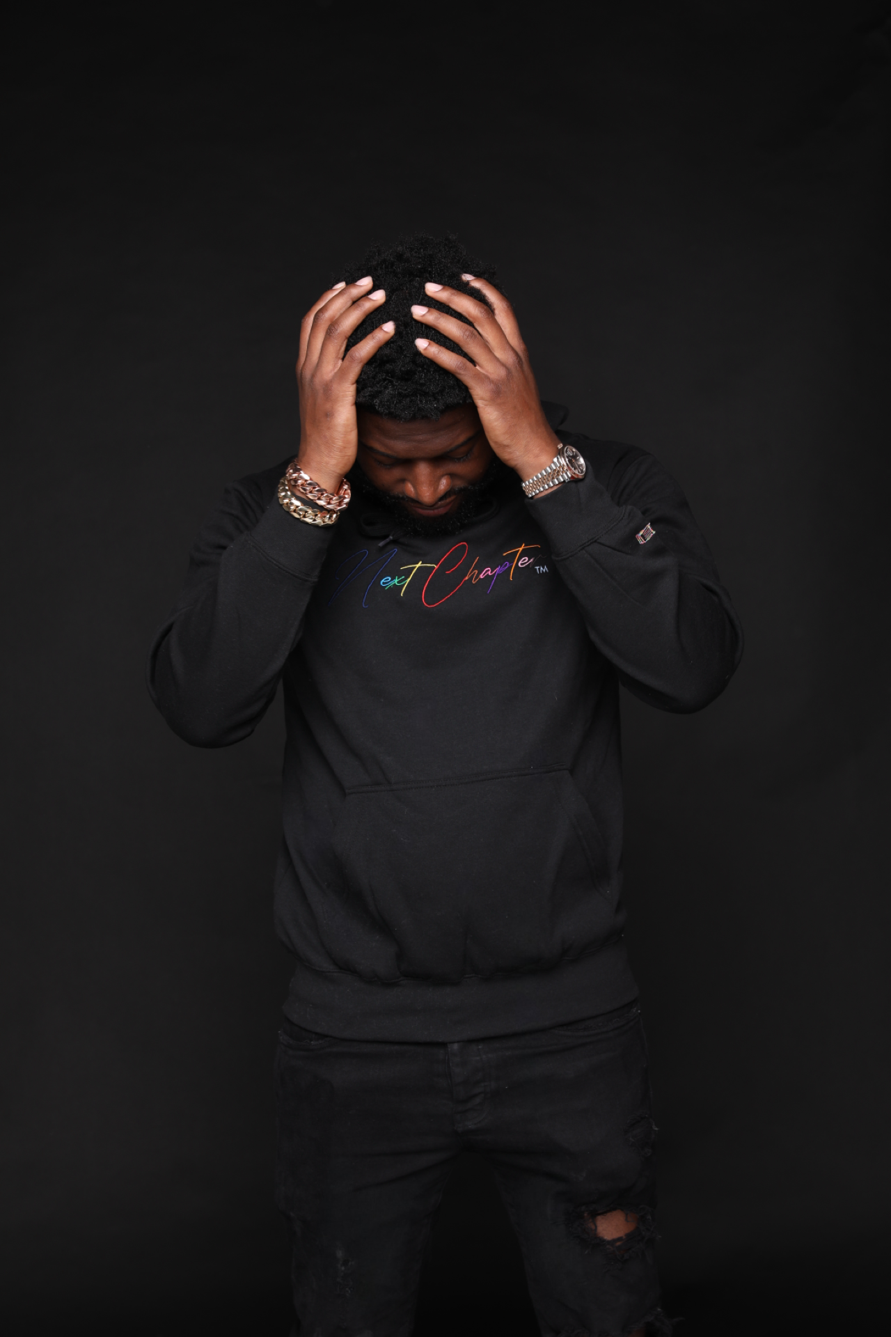 Heavy Blend Fleece Hoodie Black Crunch