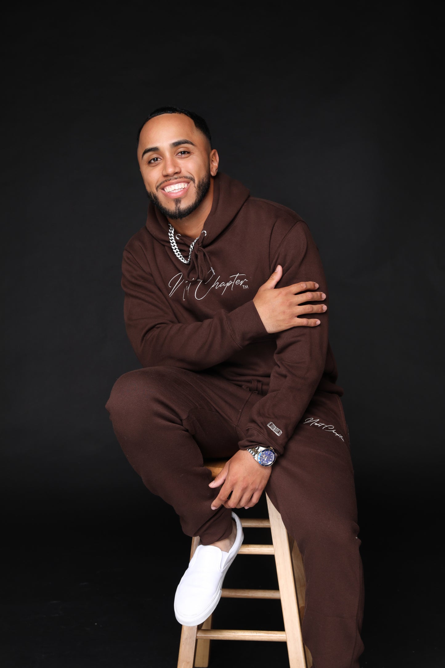 Heavy Blend Fleece Hoodie Hershey Milk Brown & Beige