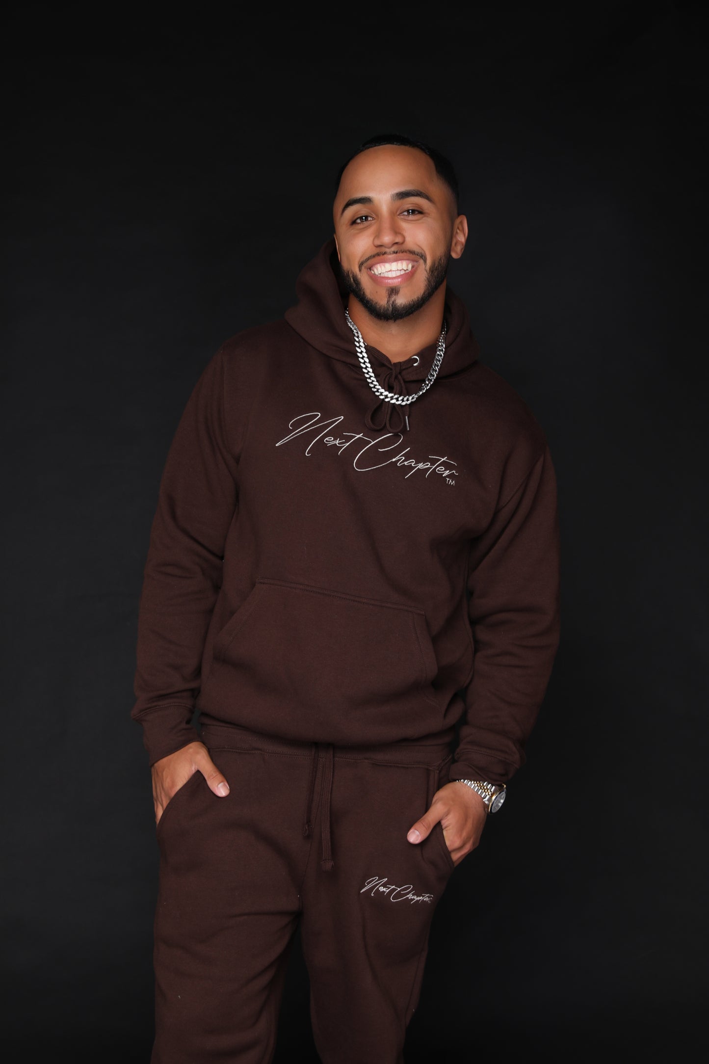 Heavy Blend Fleece Hoodie Hershey Milk Brown & Beige