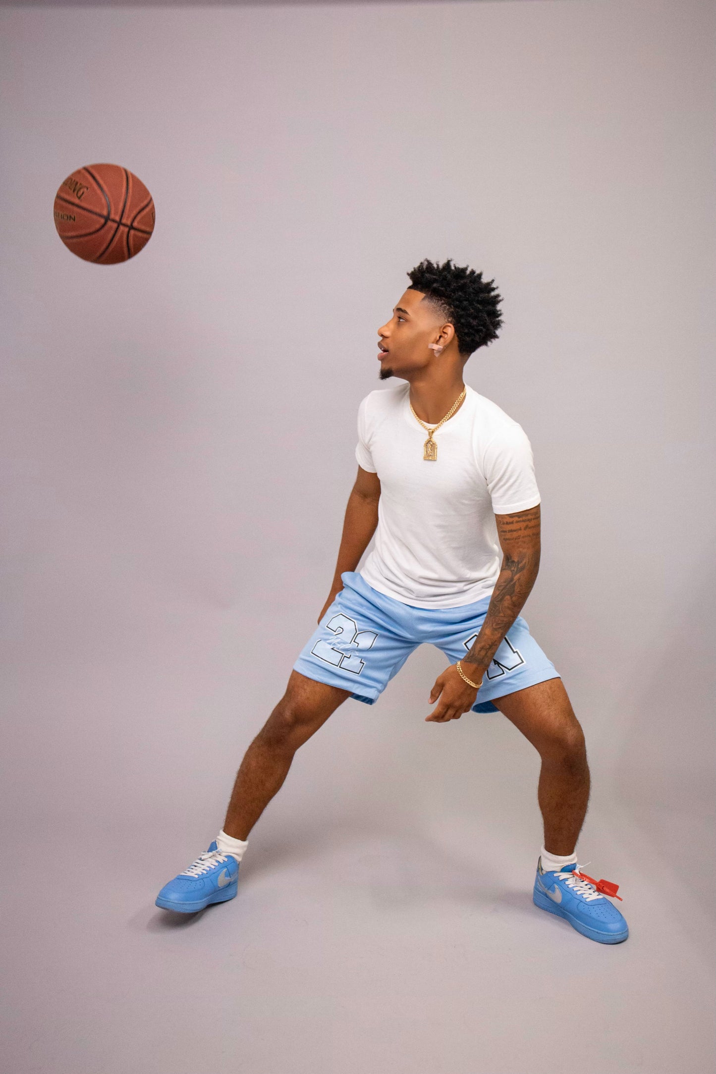North Carolina Blue Luxury Mesh Shorts.