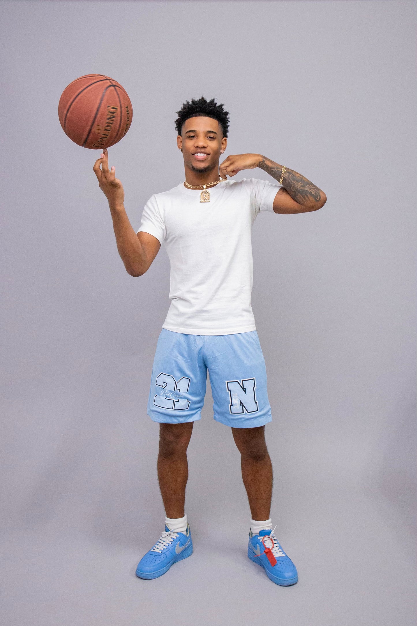 North Carolina Blue Luxury Mesh Shorts.