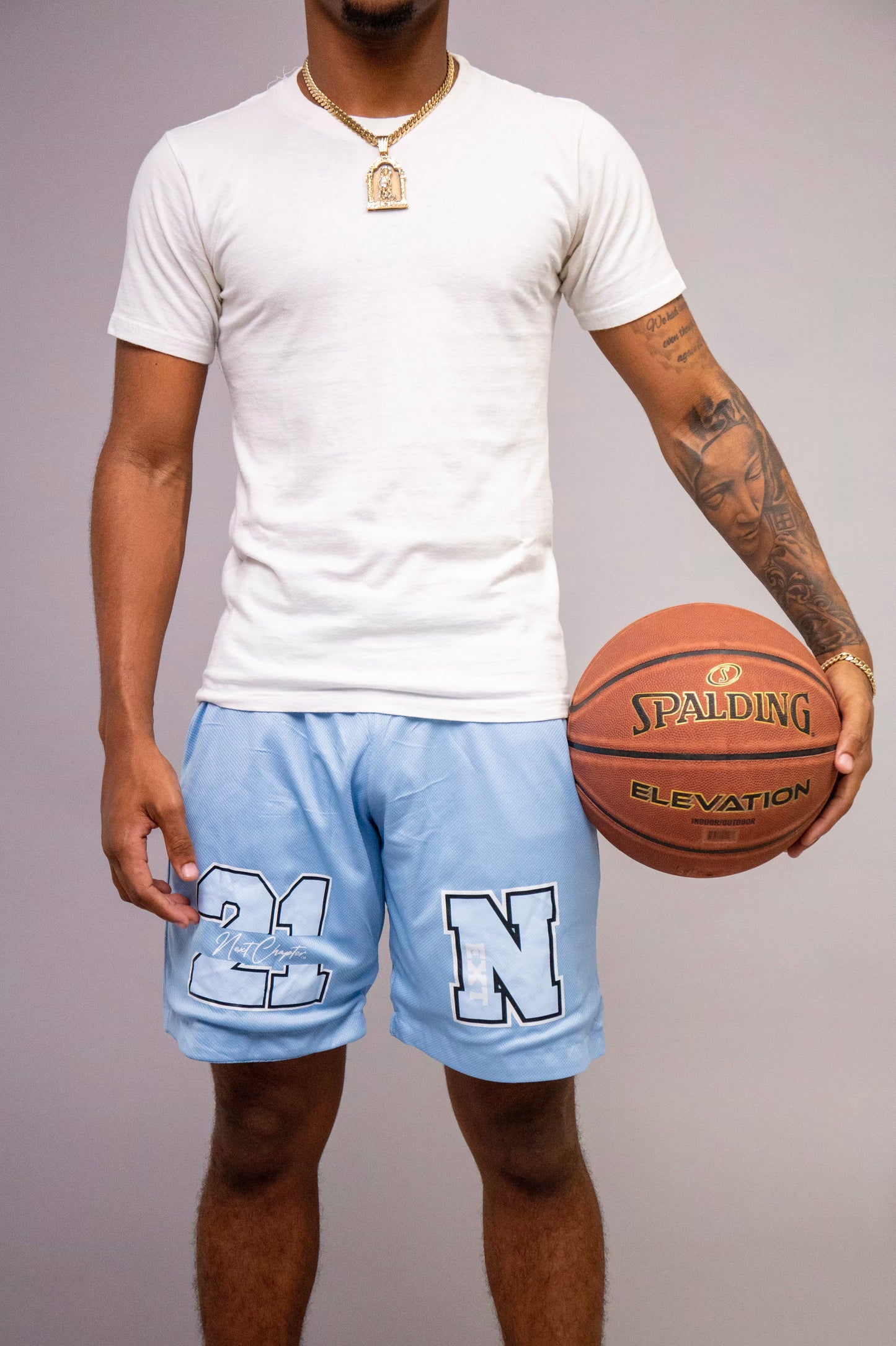 North Carolina Blue Luxury Mesh Shorts.