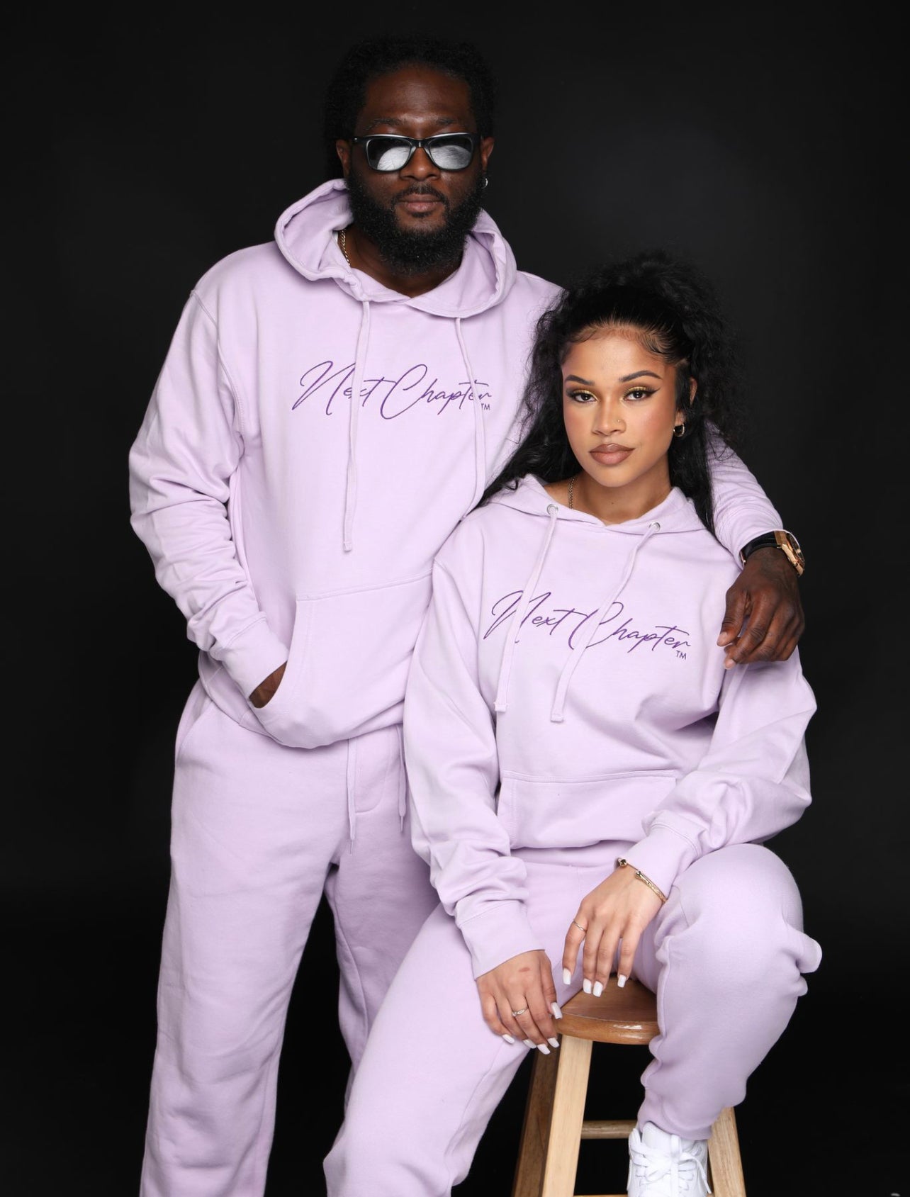 Heavy Blend Fleece Hoodie Lavender Sweatsuit.