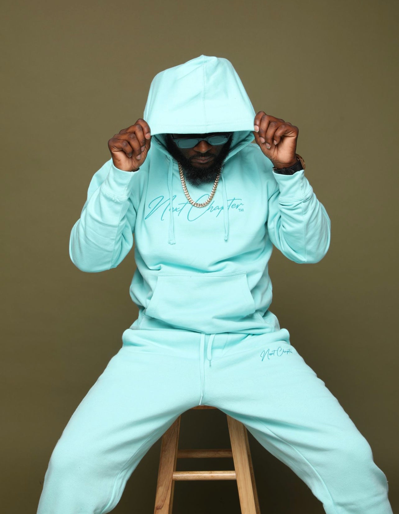 Heavy Blend Fleece Hoodie Sweatsuit Mint