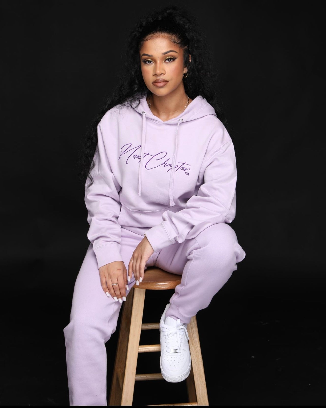 Heavy Blend Fleece Hoodie Lavender Sweatsuit.