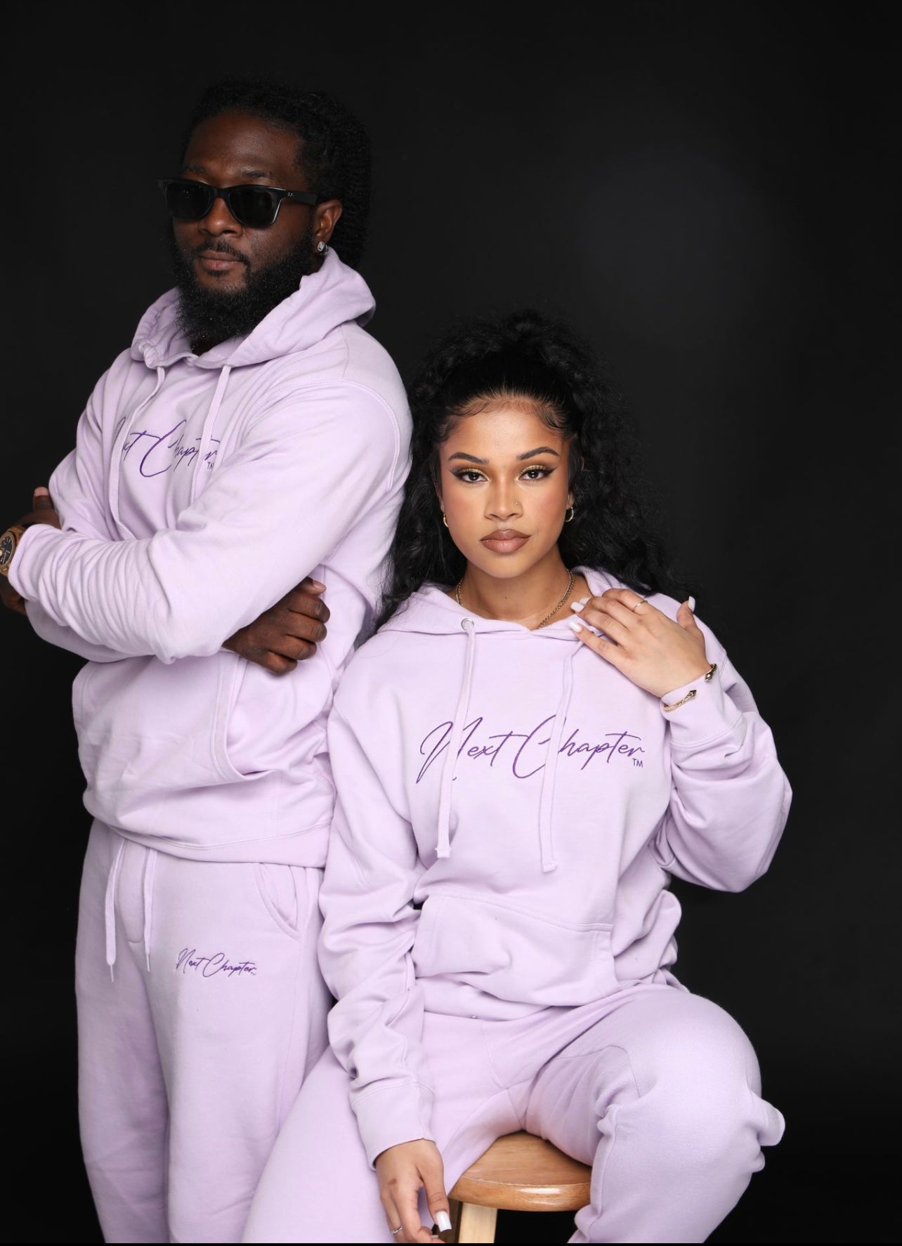 Heavy Blend Fleece Hoodie Lavender Sweatsuit.