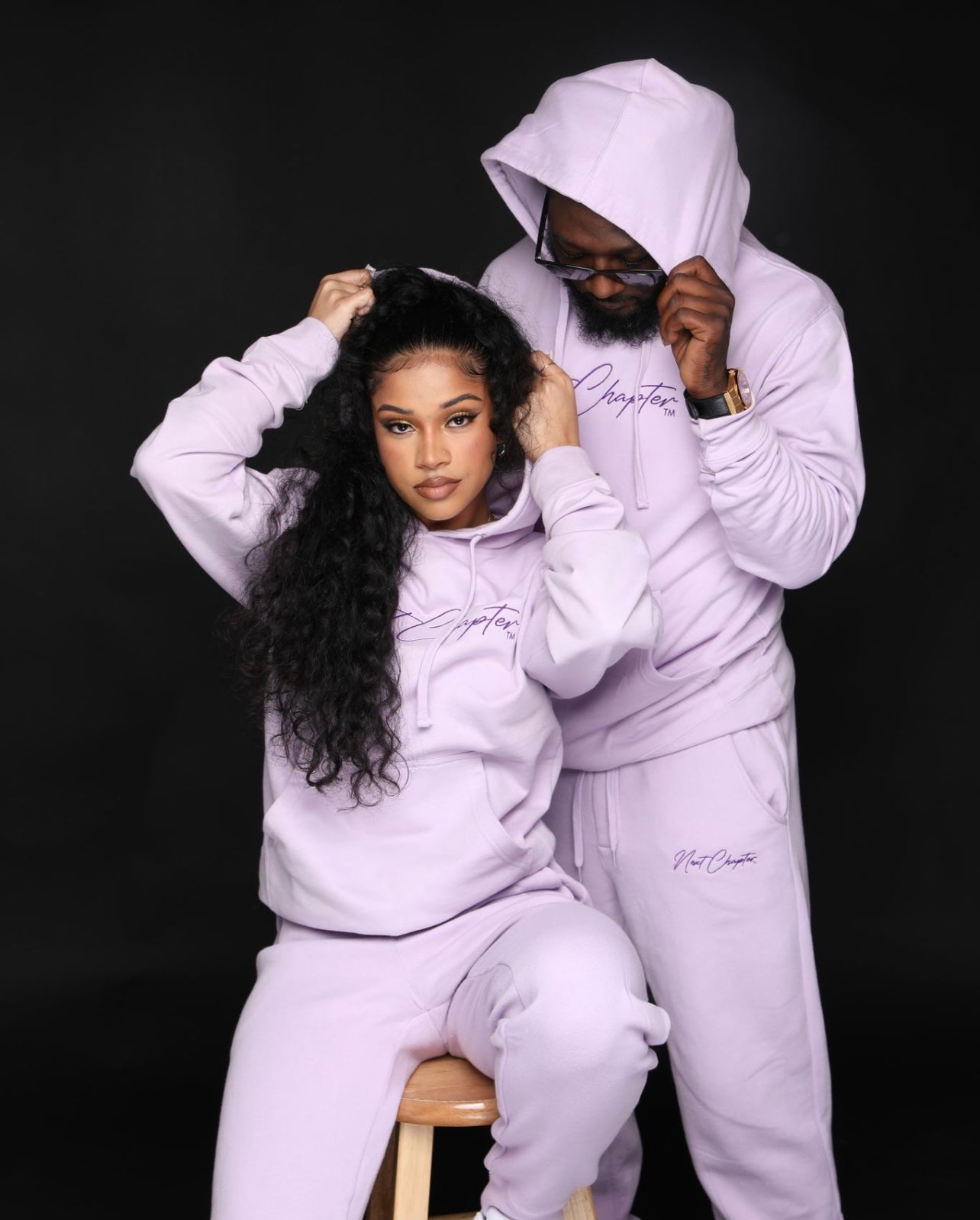 Heavy Blend Fleece Hoodie Lavender Sweatsuit.