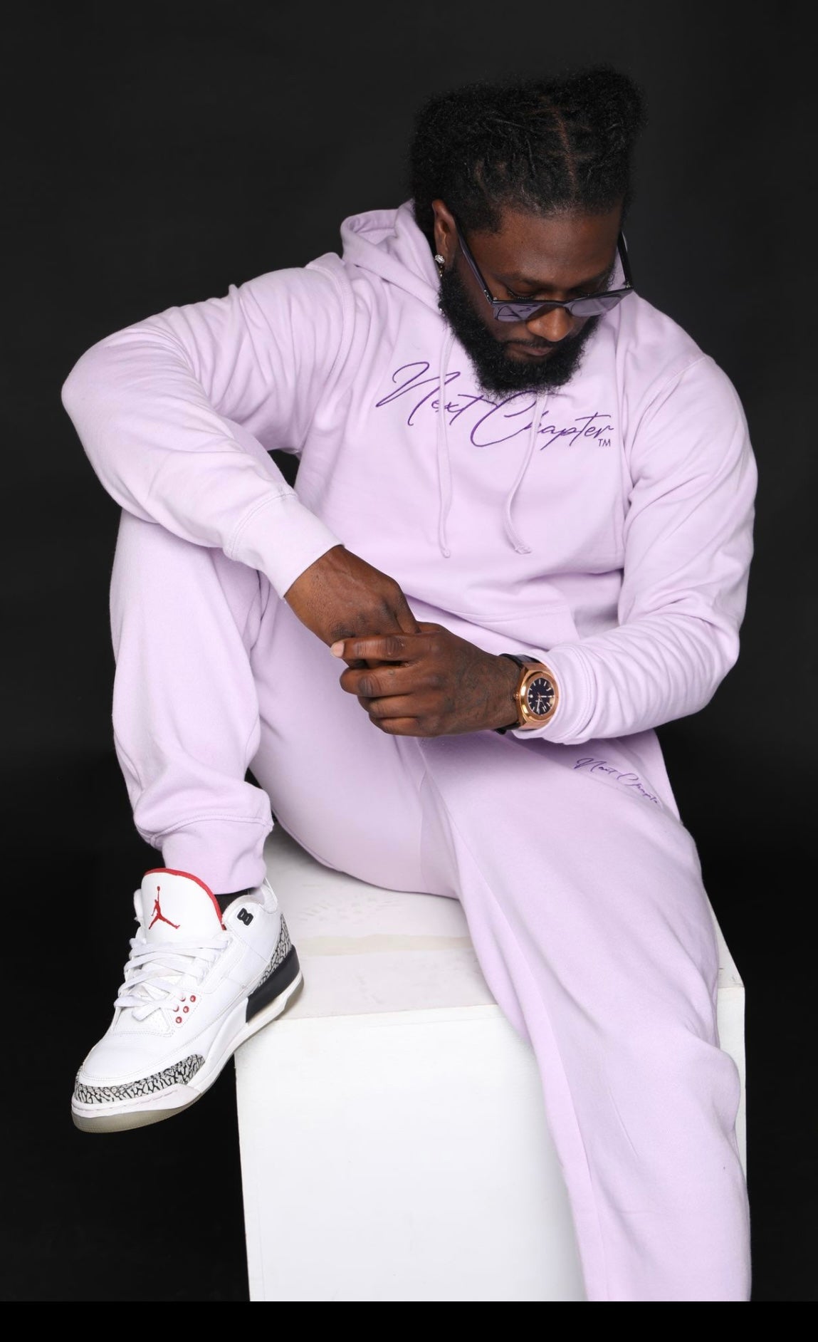 Heavy Blend Fleece Hoodie Lavender Sweatsuit.