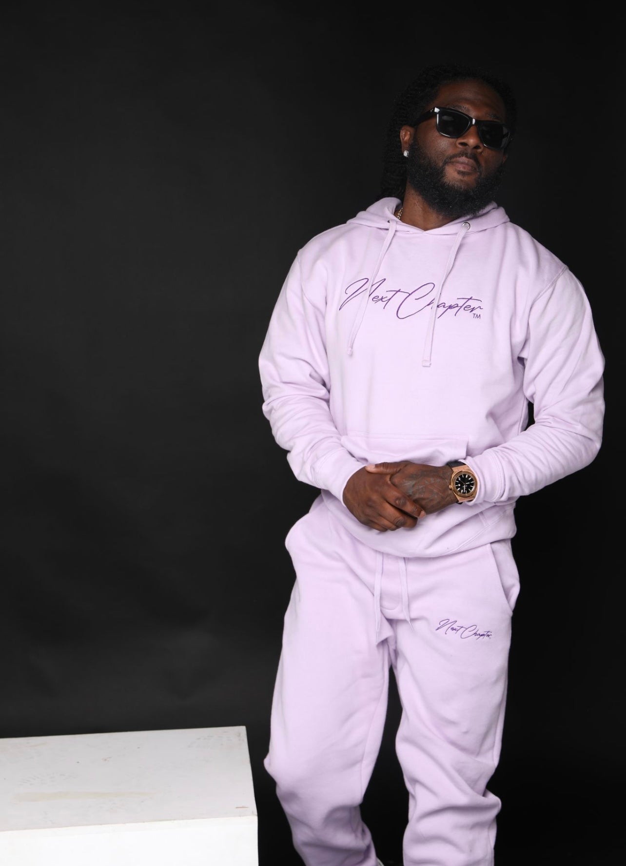 Heavy Blend Fleece Hoodie Lavender Sweatsuit.