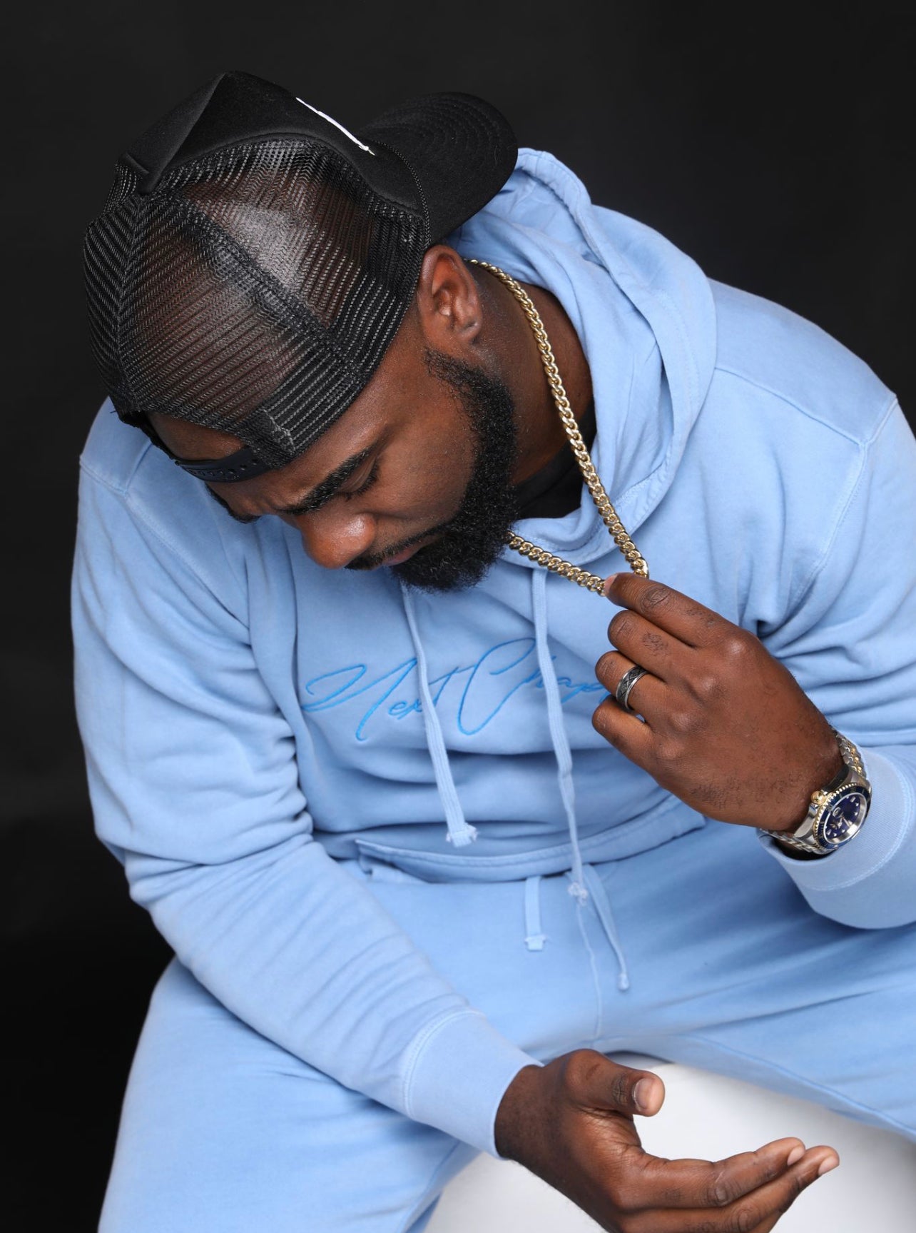 Heavy Blend Fleece Hoodie Sky Blue.
