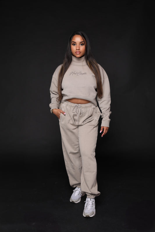 Greyhound French Terry Garment Dyed Mock Neck Sweatsuit.
