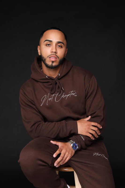 Heavy Blend Fleece Hoodie Hershey Milk Brown & Beige